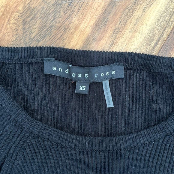 Endless Rose Ribbed Long Sleeve Top Extra Small - Picture 3 of 3